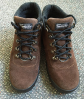 Cleaned brown hiking boots